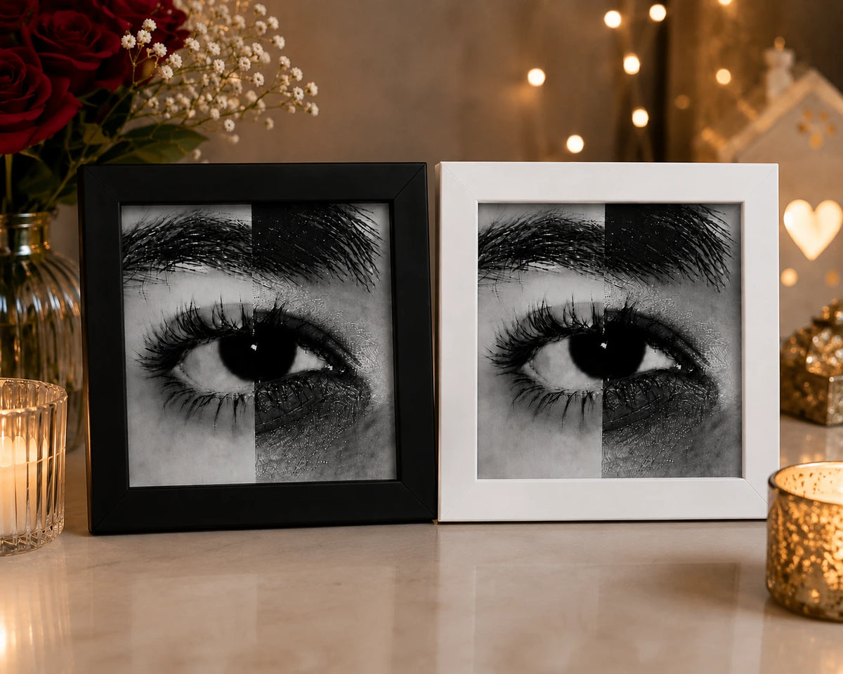 Personalized Couple Eye Frame Custom Eye Photo Frame
