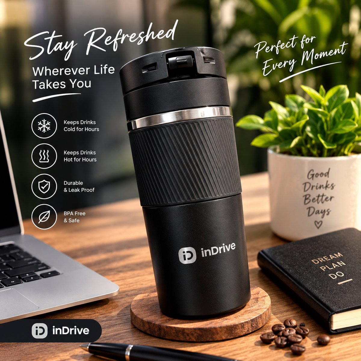 Custom Company Logo Coffee Tumbler