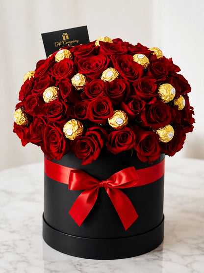 Royal Red Rose & Ferrero Rocher Chocolate Box