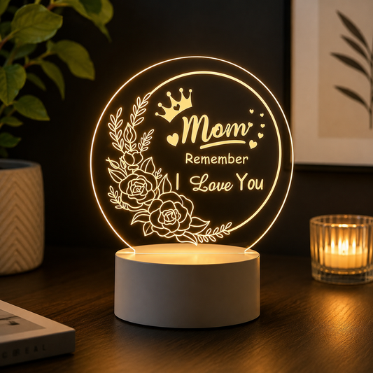 Personalized LED Acrylic Lamp for Mom
