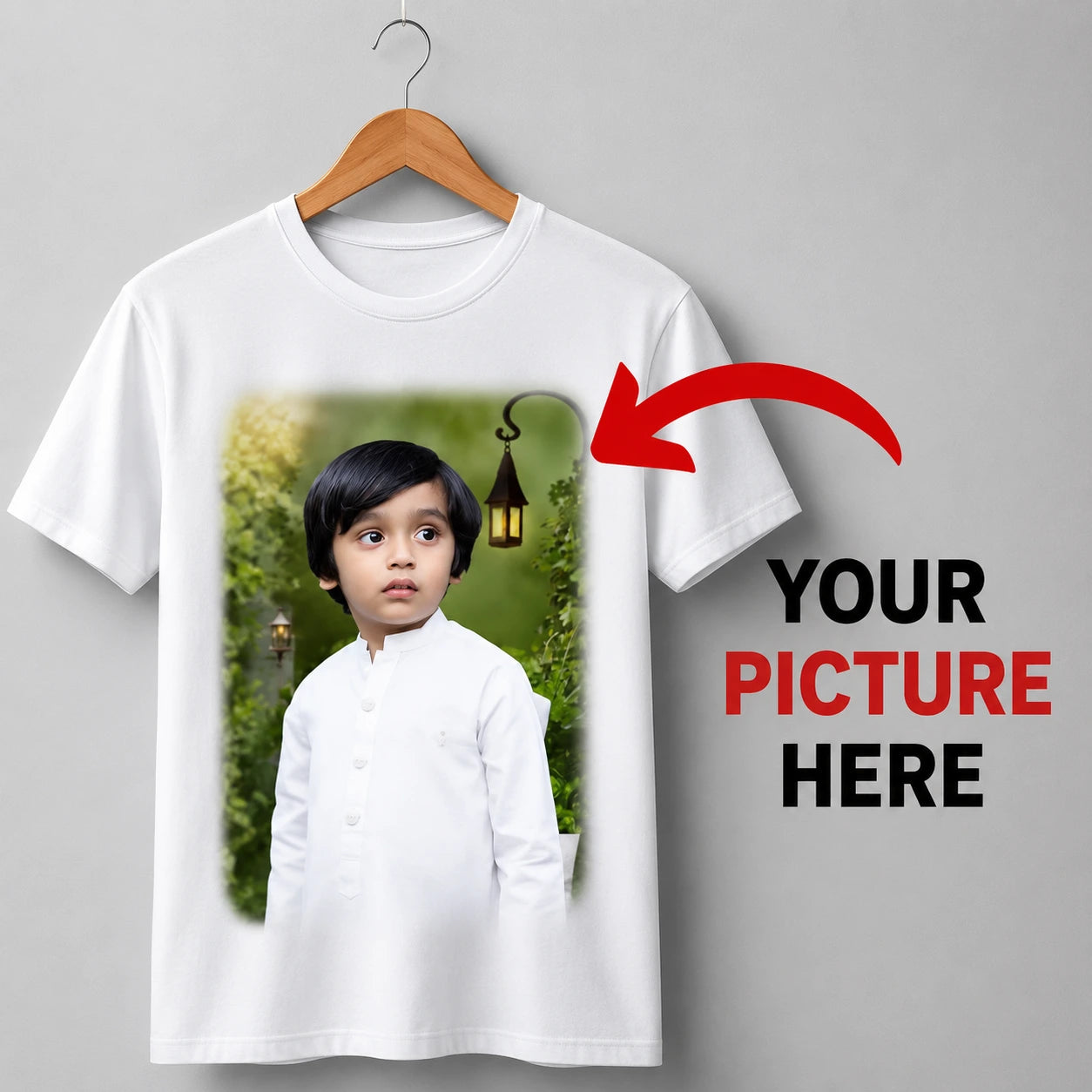 Custom White T-Shirt – Your Photo Here
