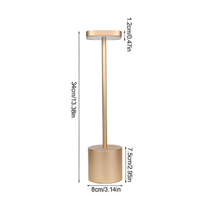 Classic Metal Touch Sensor LED Table Lamp Rechargeable Desk Lamp