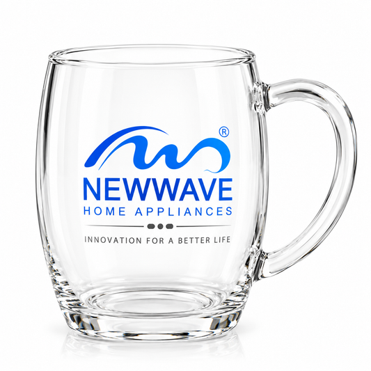Premium Glass Coffee Mug with Custom Logo