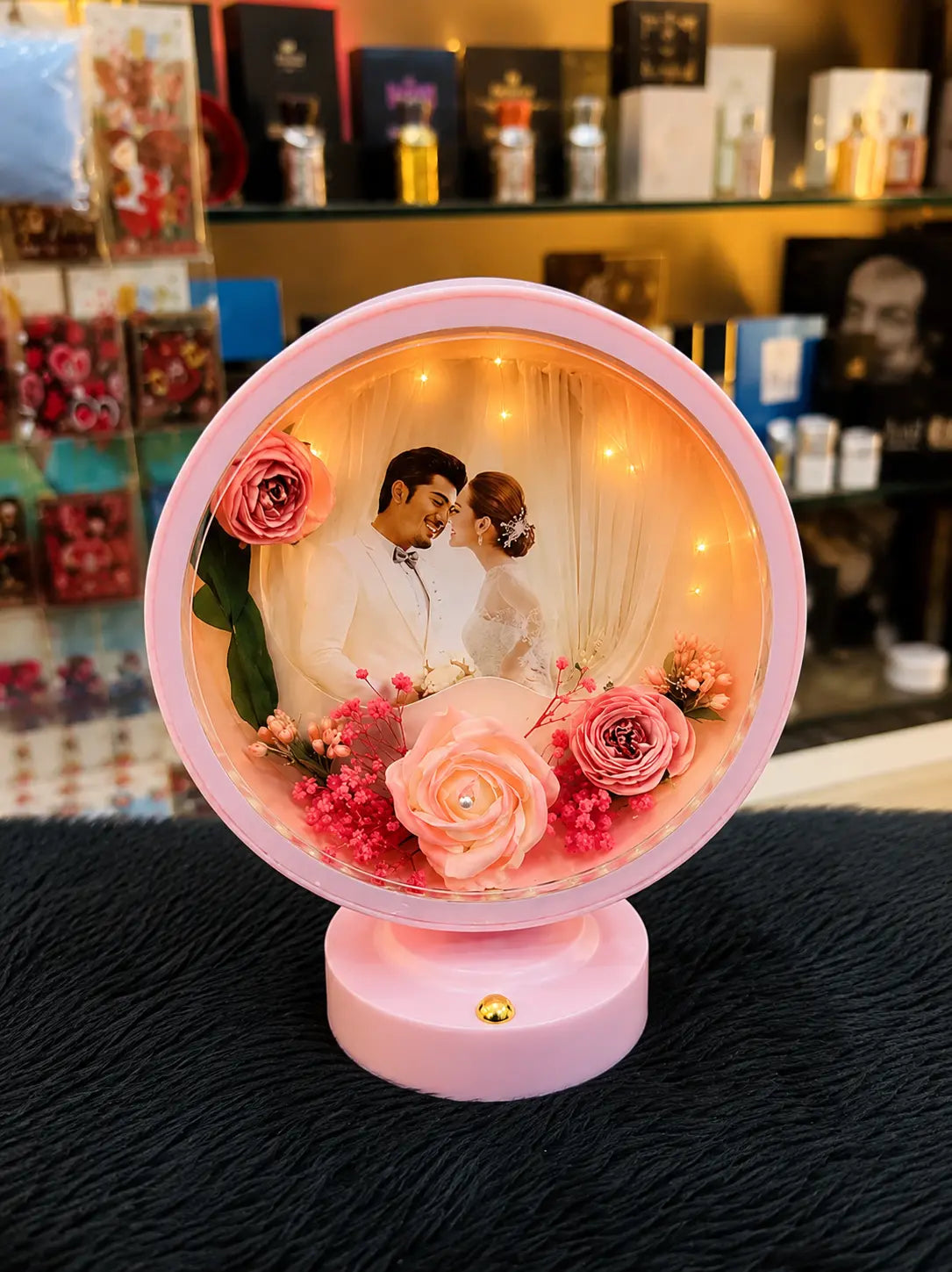 Customized Round Shape Photo Lamp | Personalized LED Photo Frame & Night Light