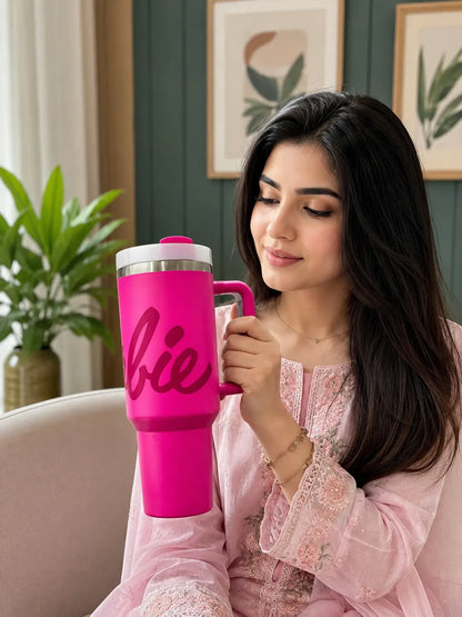 Personalized Barbie Tumbler with Handle
