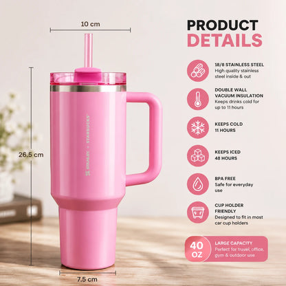 Pink Starbucks x Stanley Tumbler 40oz