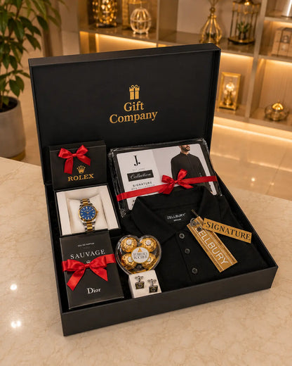 Luxury Gift Box for Men in Pakistan – Watch, Perfume, Shirt, Chocolates & Cufflinks Gift Hamper