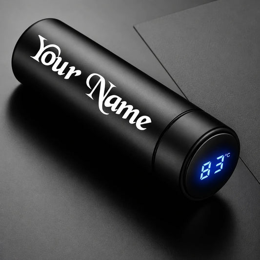 Personalized Smart Temperature Display Water Bottle – Custom Name & Logo Engraved Stainless Steel Bottle | 500ml