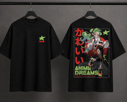 Anime Oversized T-Shirt Pakistan - Japanese Streetwear Drop Shoulder