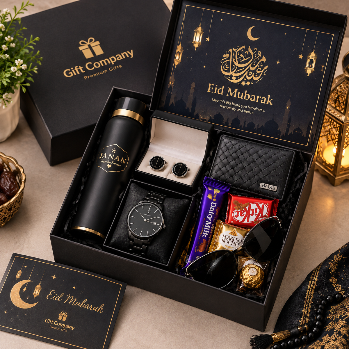 Eid Gift Box for Men - Premium Eid Mubarak Gift for Husband, Father & Brother