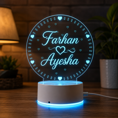 Personalized Acrylic LED Love Lamp