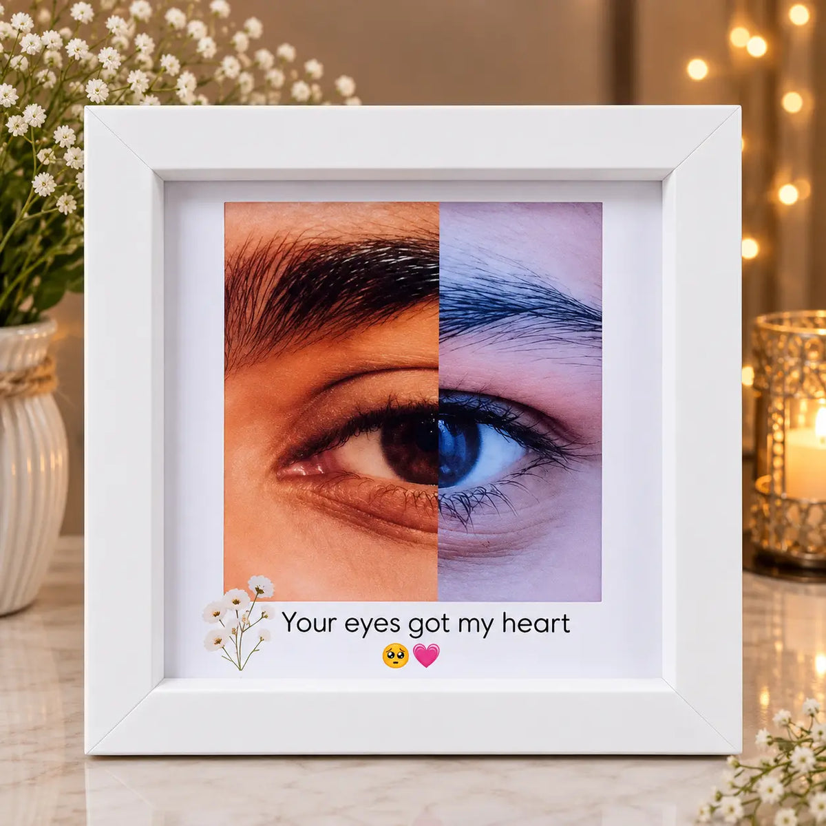 Personalized Couple Eye Frame Custom Eye Photo Frame