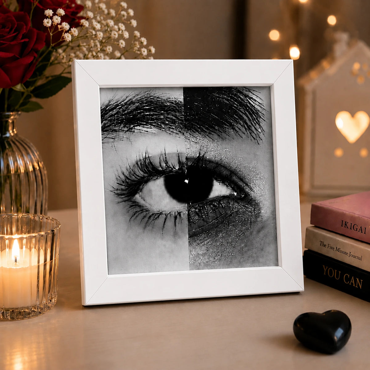 Personalized Couple Eye Frame Custom Eye Photo Frame