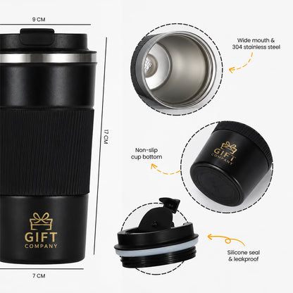 Personalized Stainless Steel Coffee Mug with Custom Name & Logo