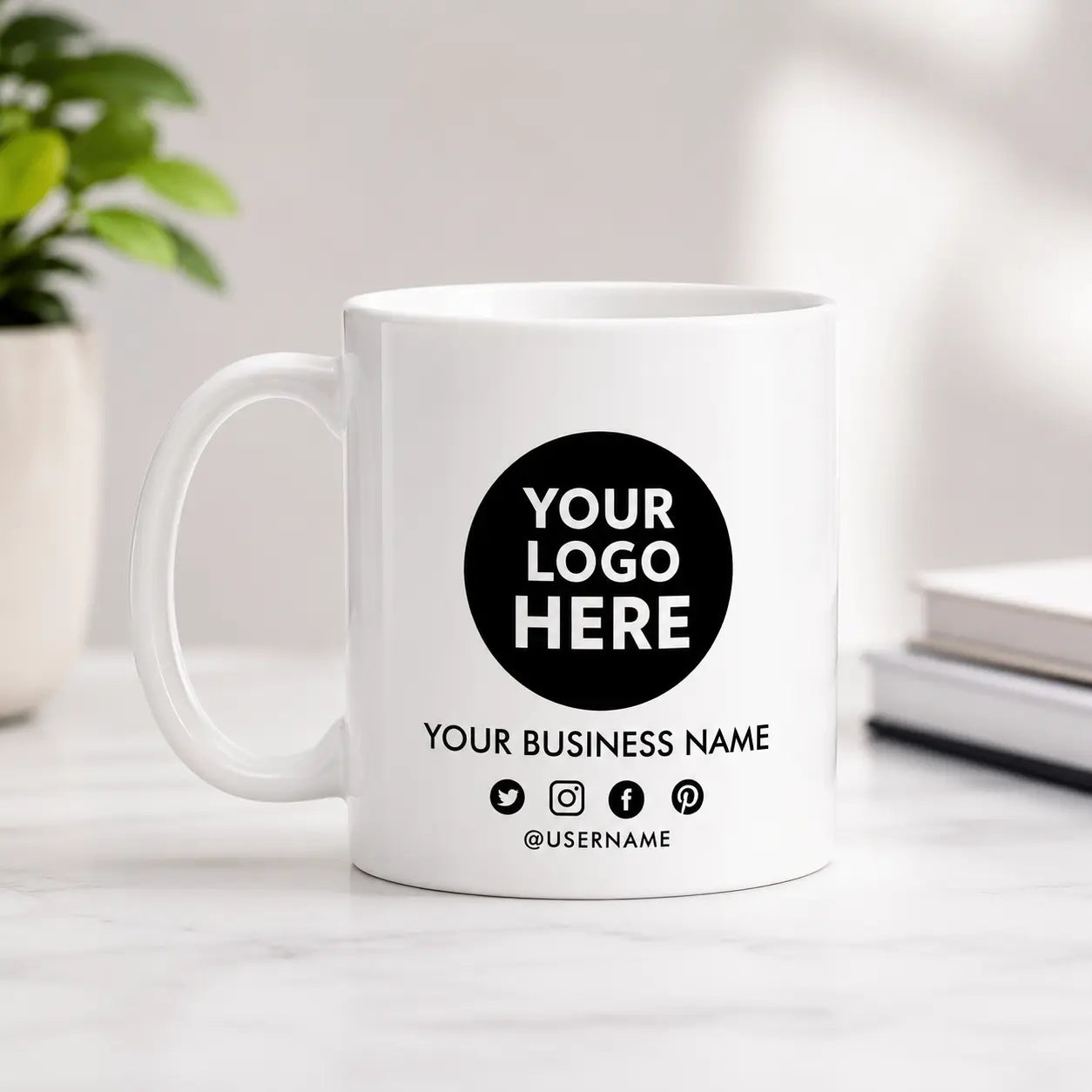 Personalized Business Logo Ceramic Mug | Custom Logo Printed Mug