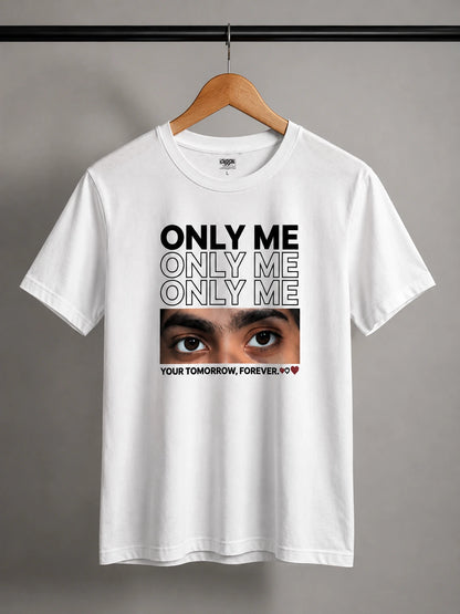 Personalized Eye Down Shoulder Shirt  – Custom Photo Eyes Printed Shirt | Couple Matching Gift