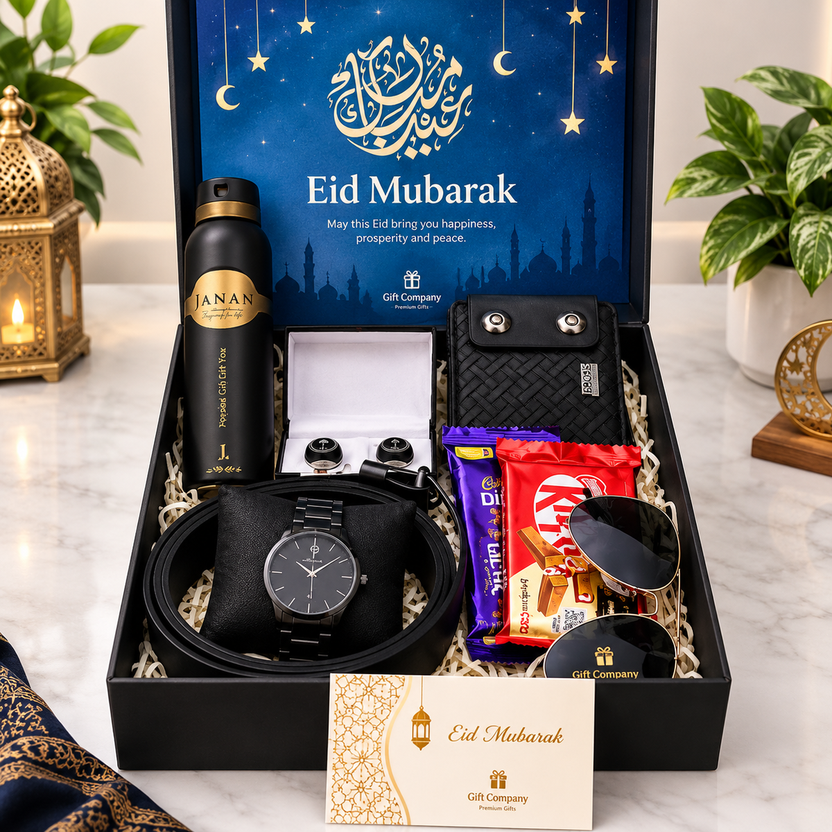 Eid Gift Box for Men - Premium Eid Mubarak Gift for Husband, Father & Brother