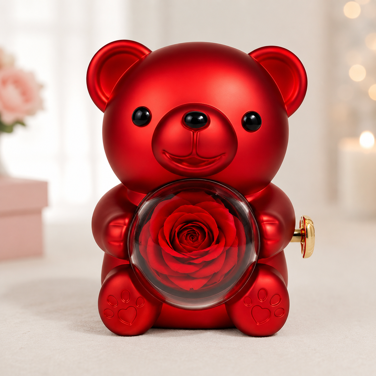 Forever Bloom Rose Teddy Bear | Luxury Romantic Gift for Her