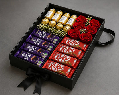 Luxury Chocolate Gift Box with Roses – Premium Gift Box for Her & Him in Pakistan