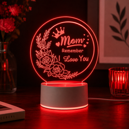 Personalized LED Acrylic Lamp for Mom