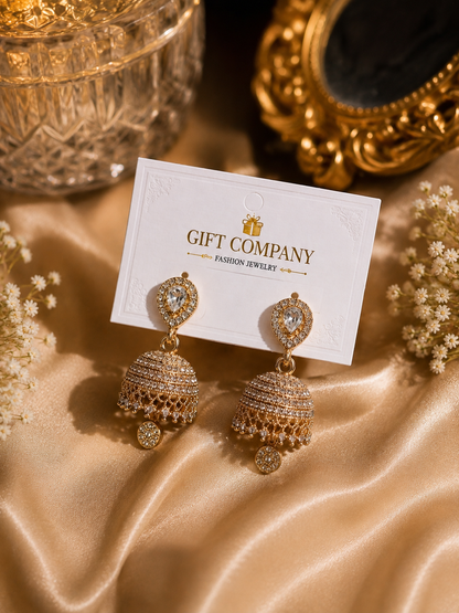 Elegant Gold Jhumka Earrings for Women