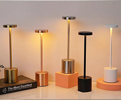 Classic Metal Touch Sensor LED Table Lamp Rechargeable Desk Lamp