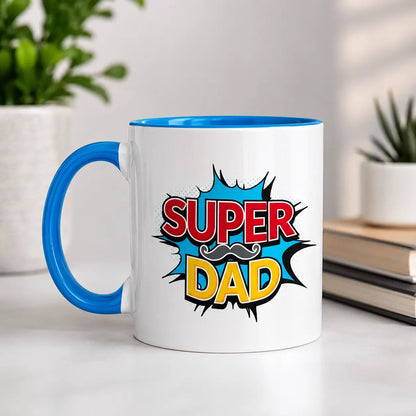 Super Dad Comic Style Ceramic Mug | Father's Day Gift