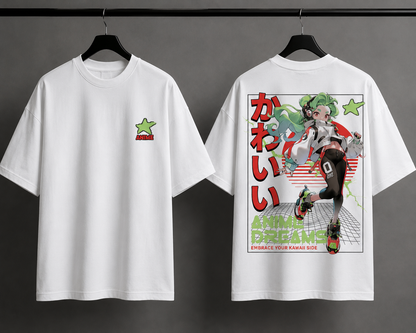 Anime Oversized T-Shirt Pakistan - Japanese Streetwear Drop Shoulder