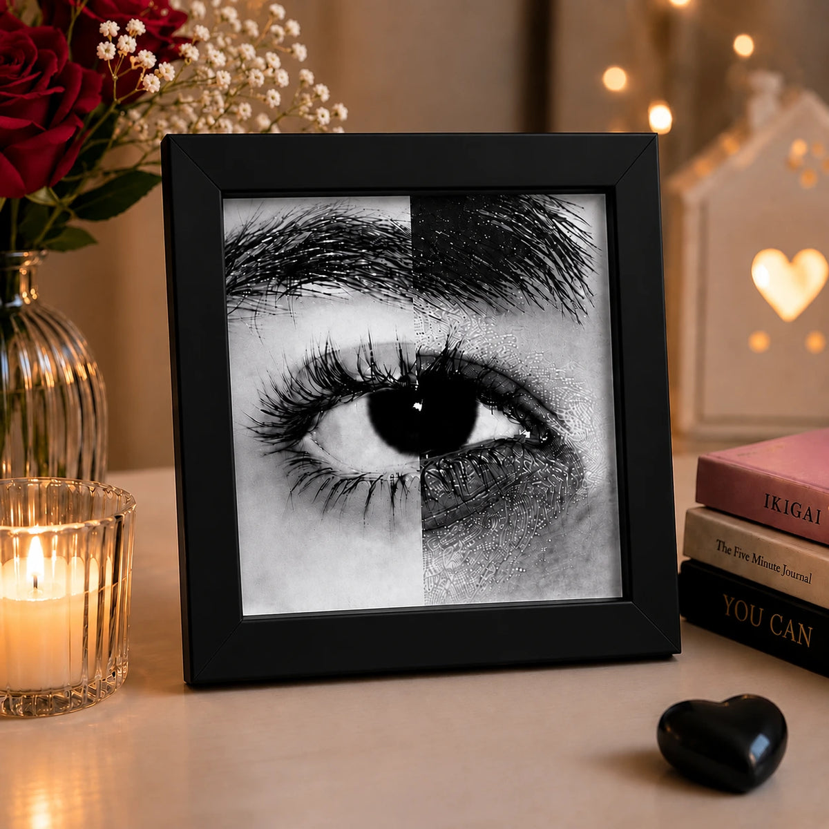Personalized Couple Eye Frame Custom Eye Photo Frame