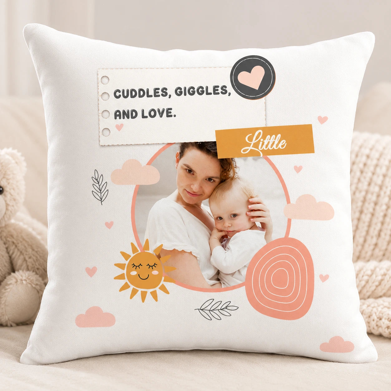 Customized Baby Photo Pillow | Personalized Baby Cushion Gift