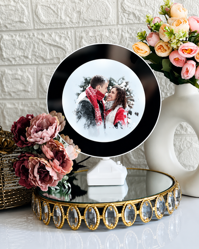 Led Magic Photo Frame & Mirror - Round Shape